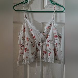 American Eagle Floral Cropped Top